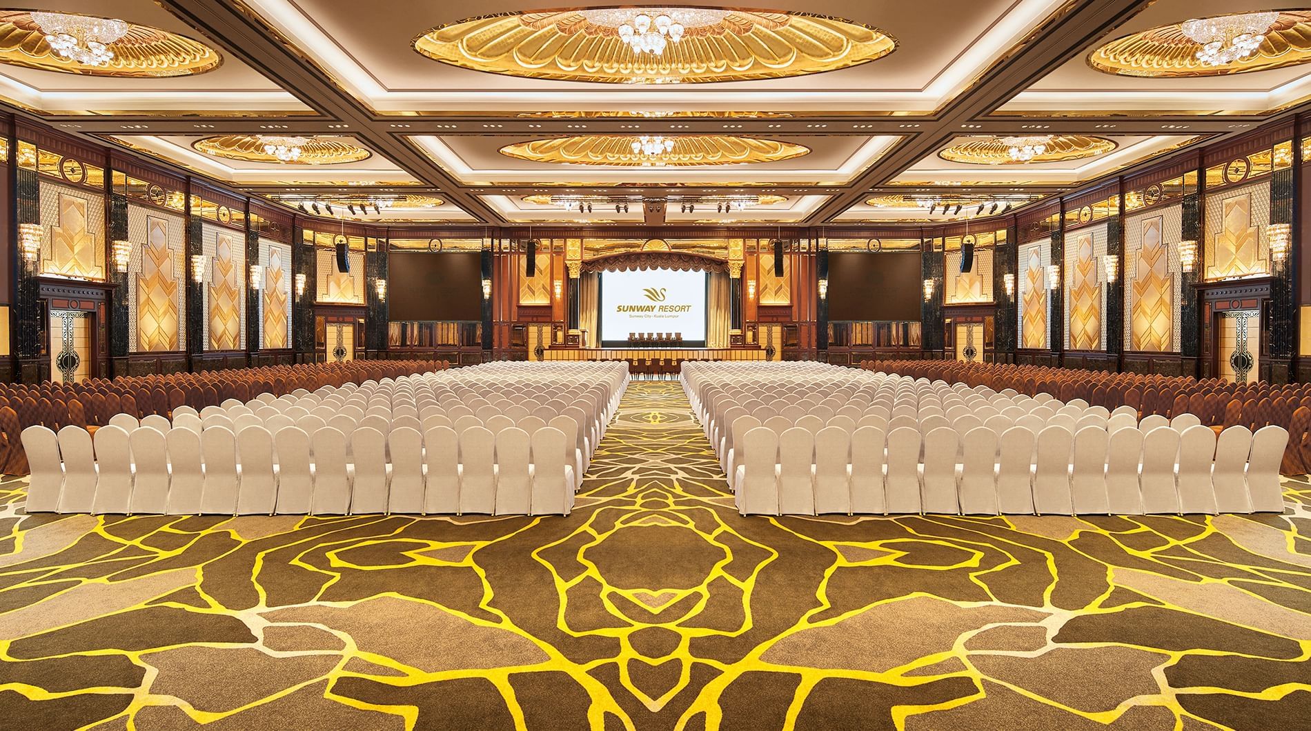 Theatre-style seating in Grand Lagoon Ballroom at Sunway Lagoon