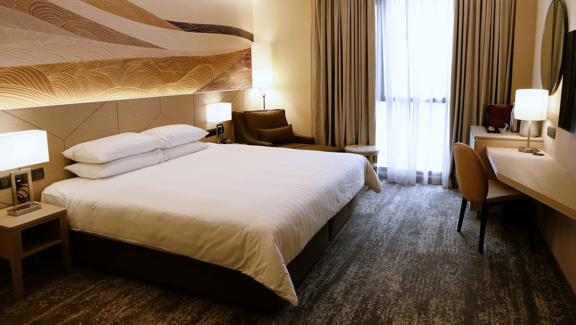 Deluxe Plus King with a bed and working space at  Sunway Hotel Big Box