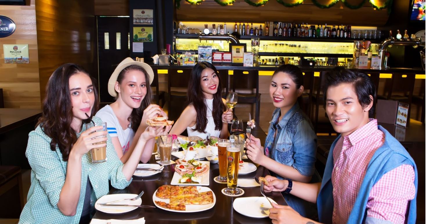 People dining at a restaurant near Sunway Hotel Pyramid