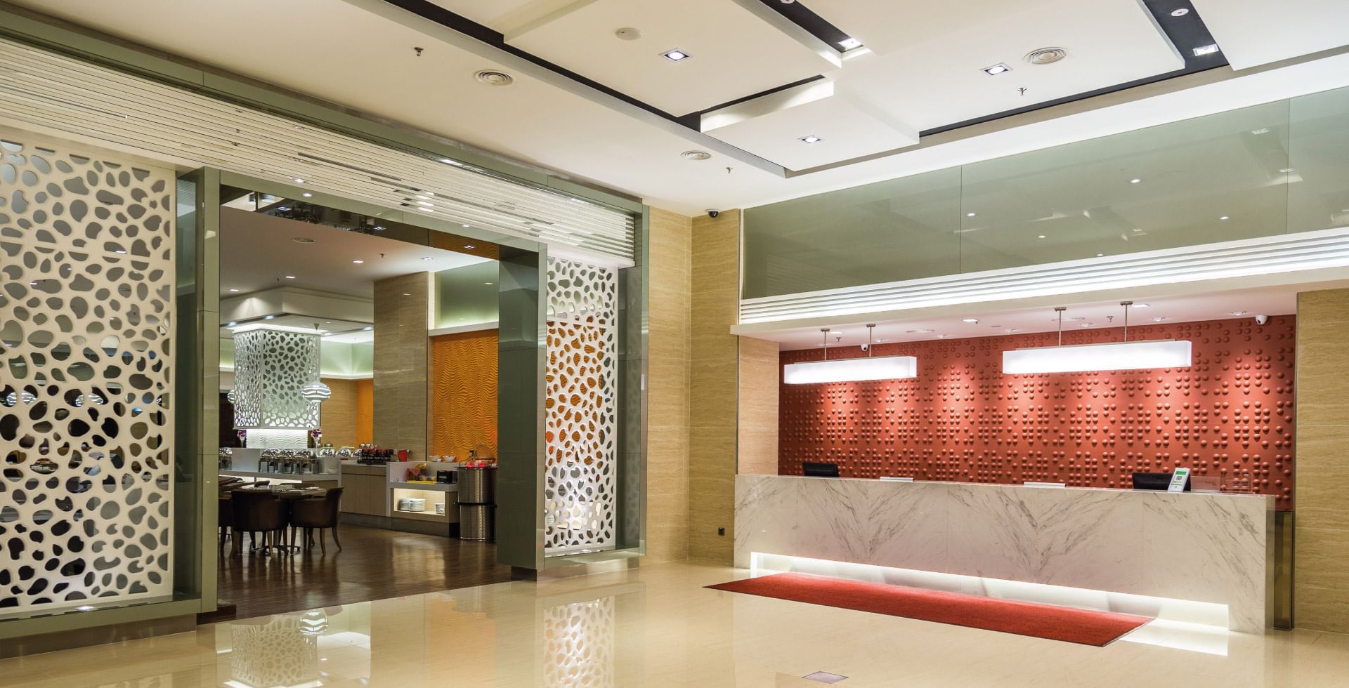 Interior of the lobby area with the reception counter at Sunway Hotel Seberang Jaya