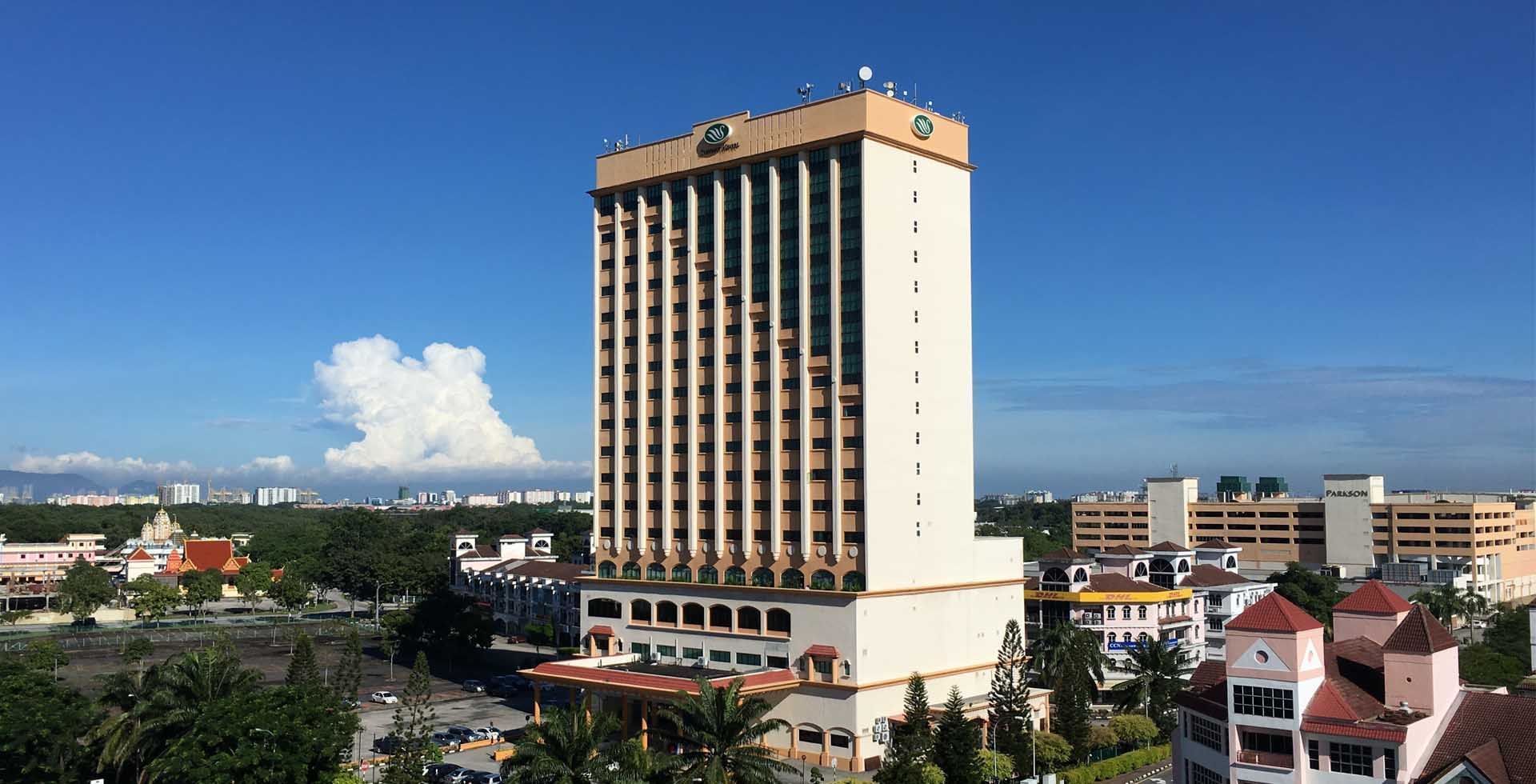 Exterior view of the building of Sunway Hotel Seberang Jaya on a sunny day