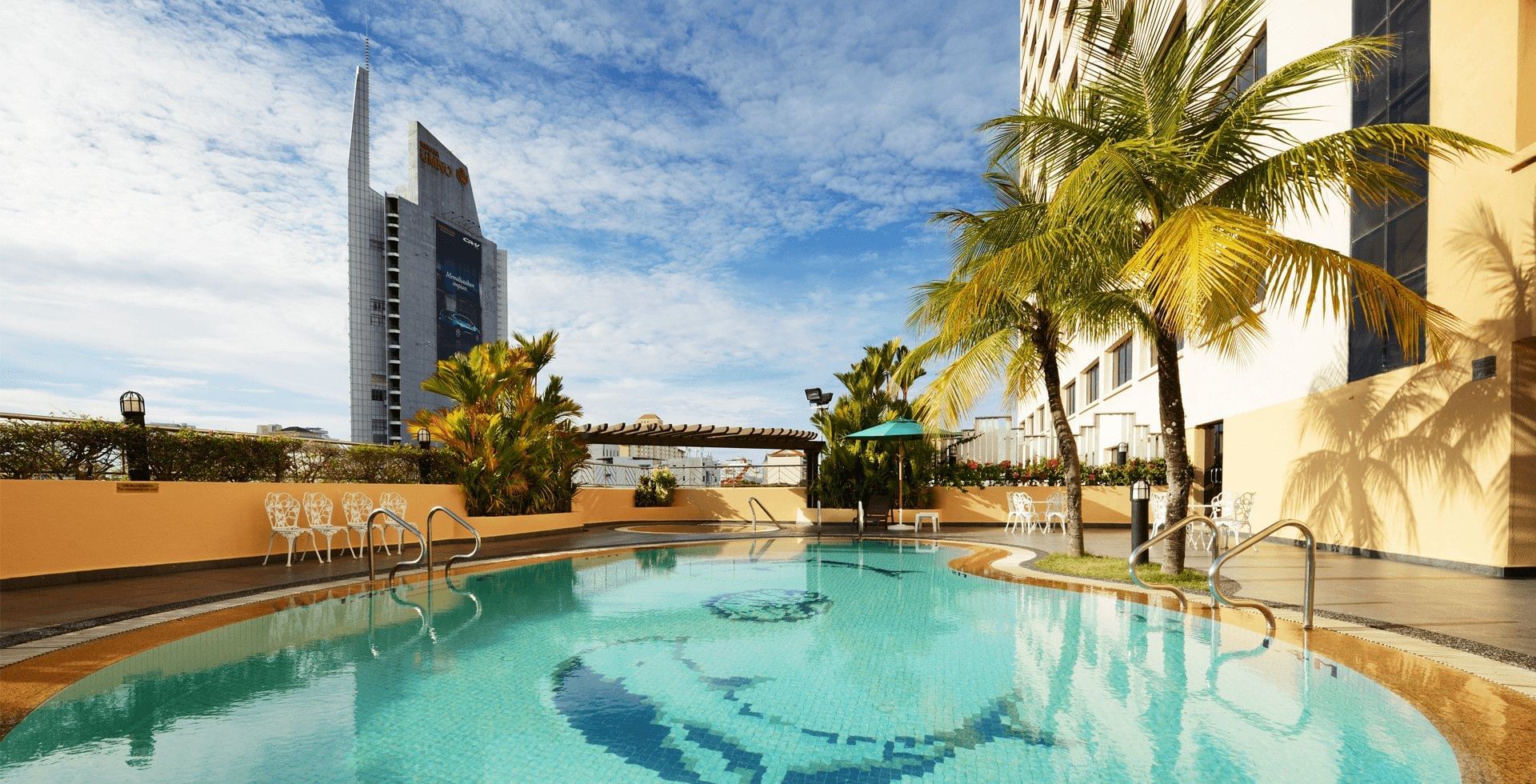 Exterior view of outdoor pool with the skyline at Sunway Hotel Georgetown