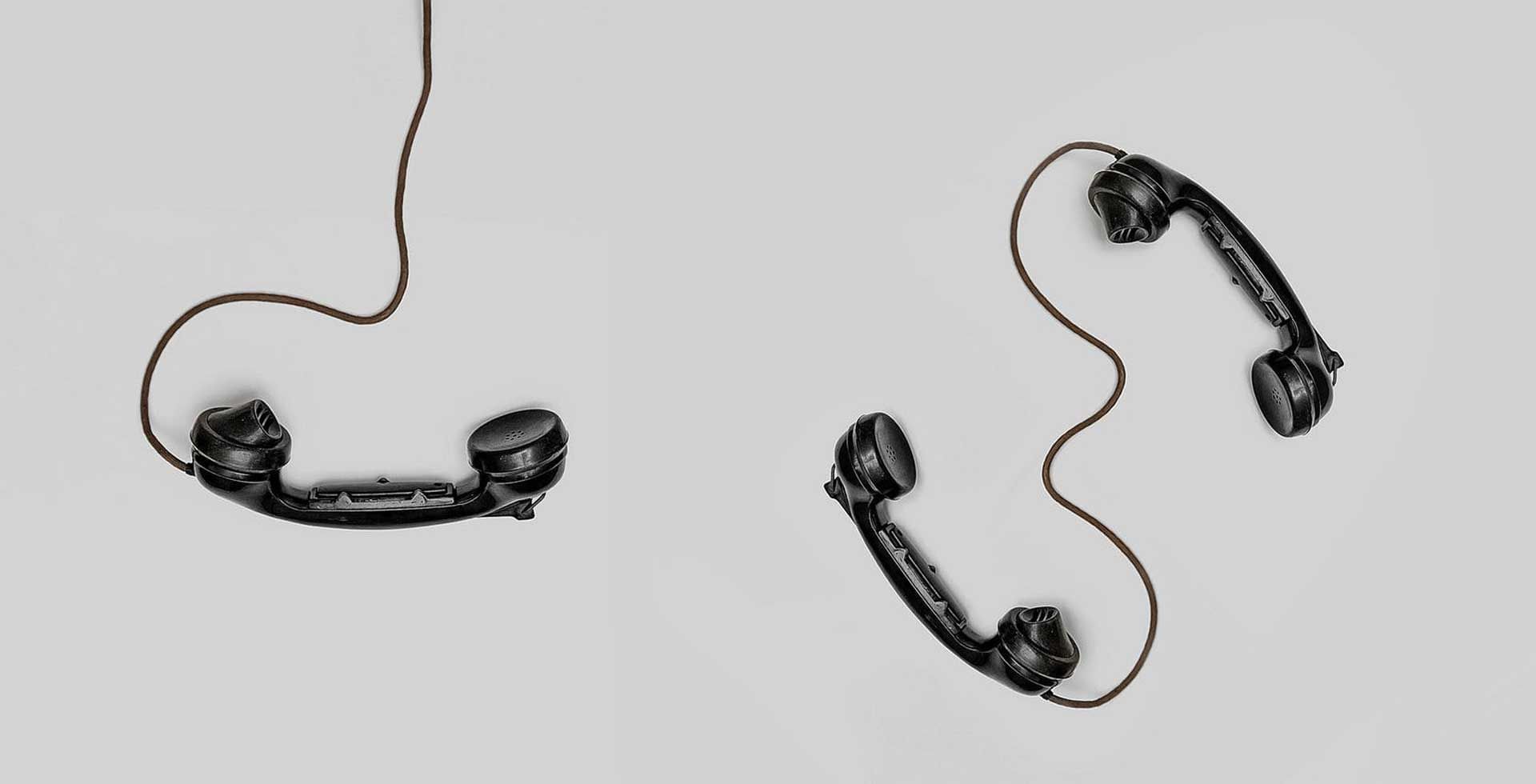 Phone receivers in a fancy lineup used at Sunway Hotel Georgetown