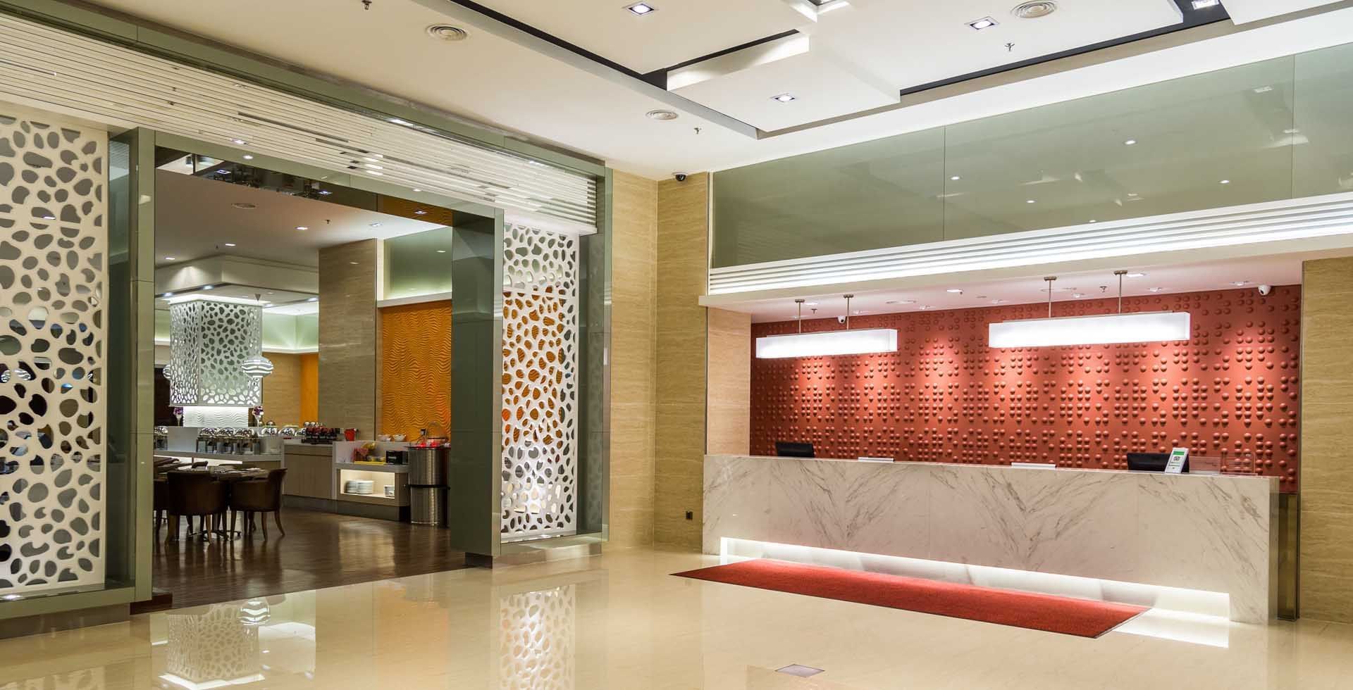 Interior of the lobby area with the reception counter at Sunway Hotel Seberang Jaya