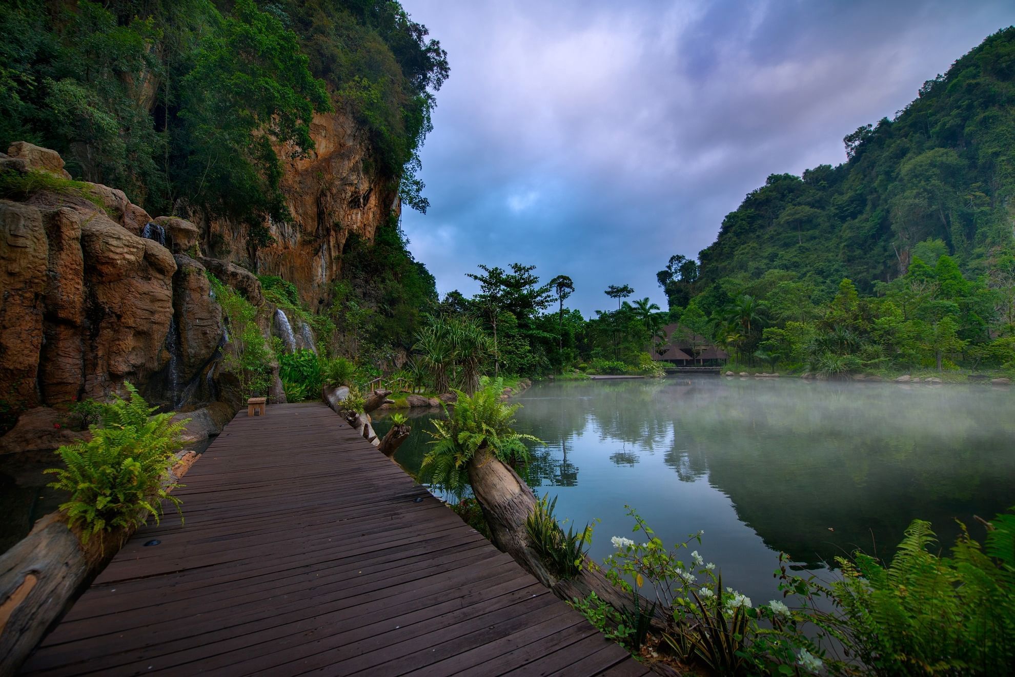 Landscape view of The gloomy Banjaran Hotsprings Retreat