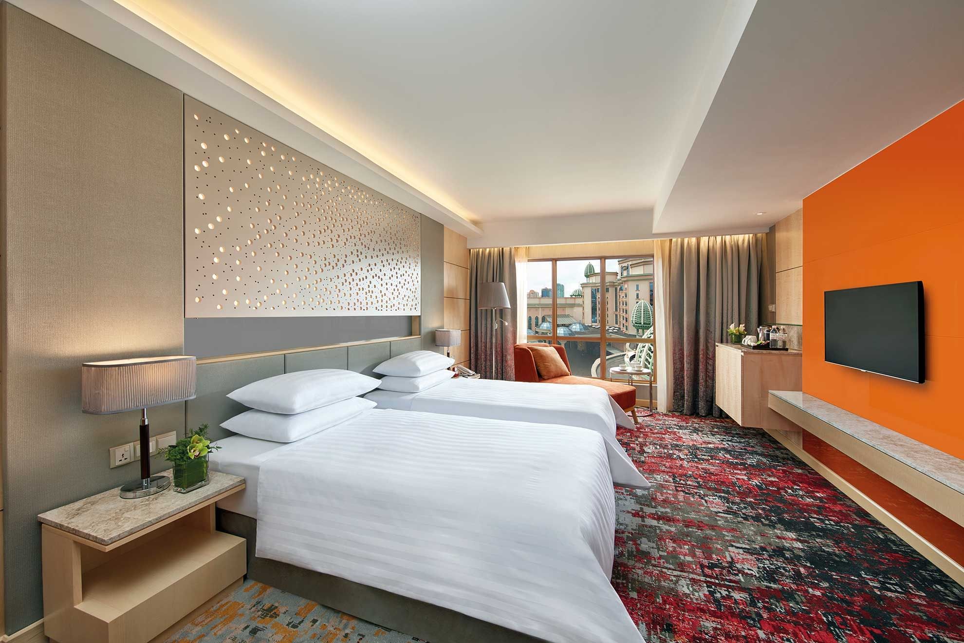 Beds in Executive City View Twin Room at Sunway Hotel Pyramid