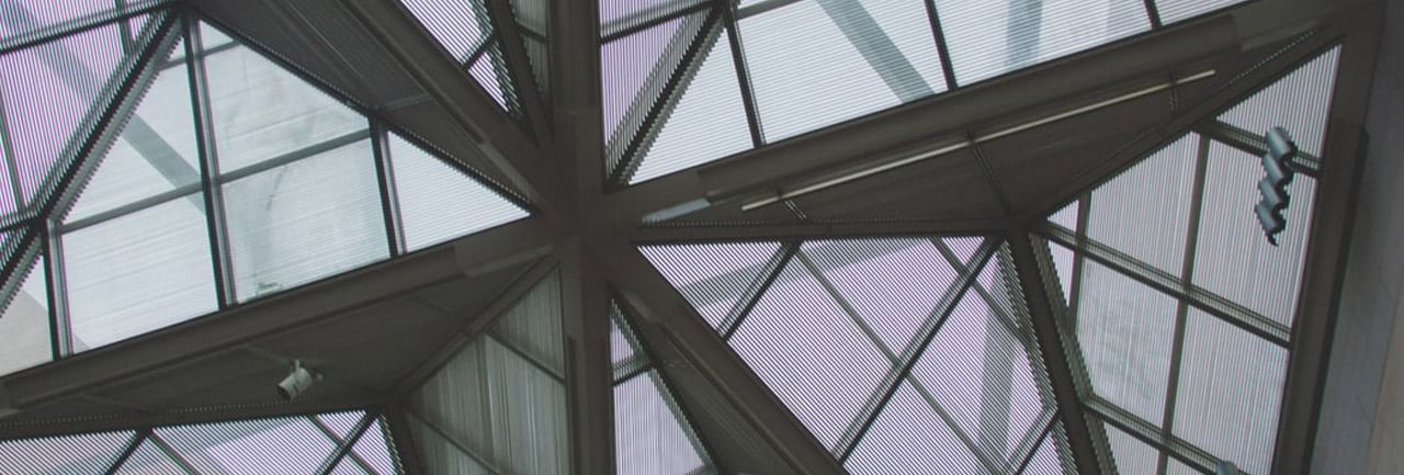 Decorative glass ceiling in a hall at Sunway Hotel Georgetown