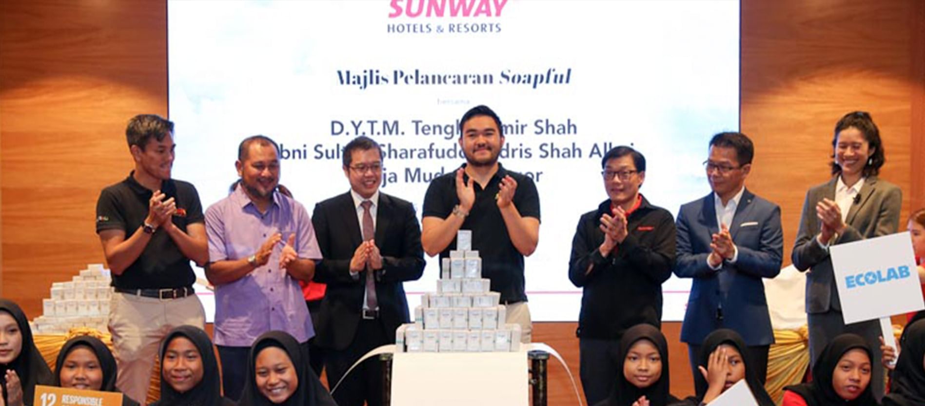 A group in Soapful for the Community program at Sunway Lagoon