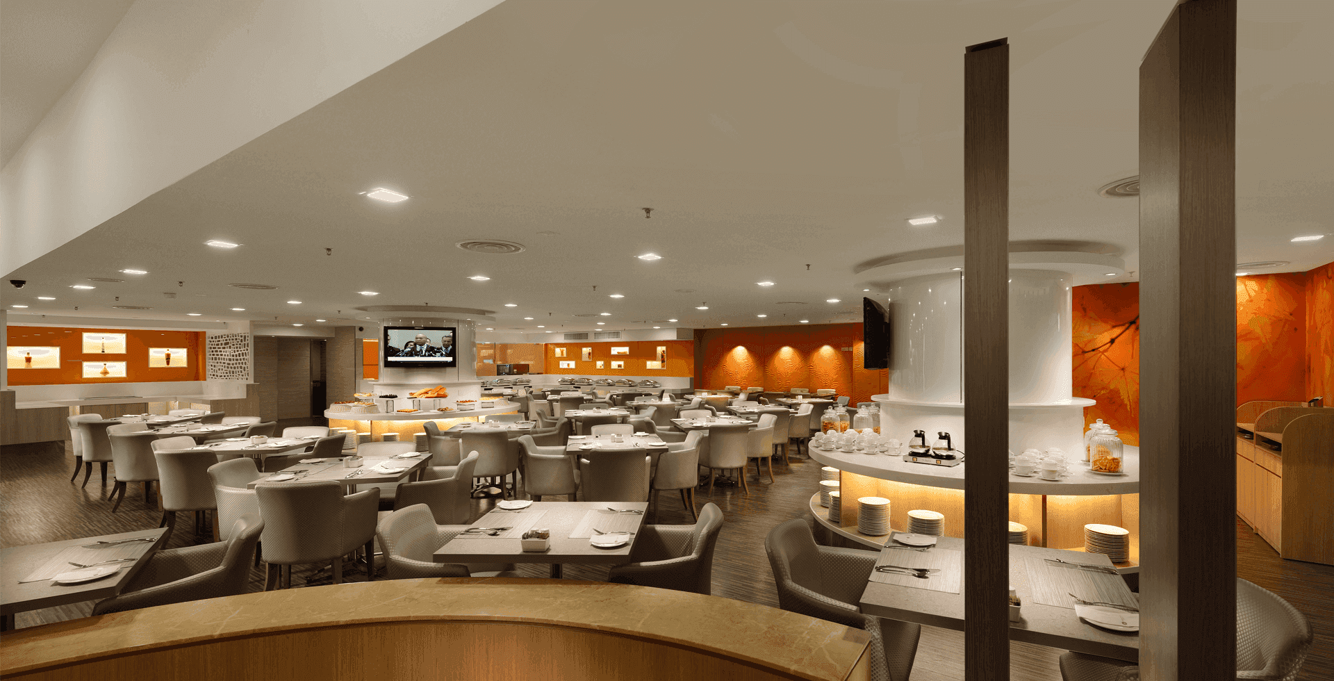 Elegant dining area in Sun Cafe at Sunway Hotel Georgetown